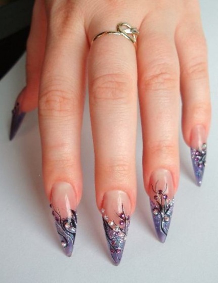 Beauty Arts Szépségszalon / Bakó Anikó - Üveg hatású Stiletto lilában - 2010-09-28 01:53